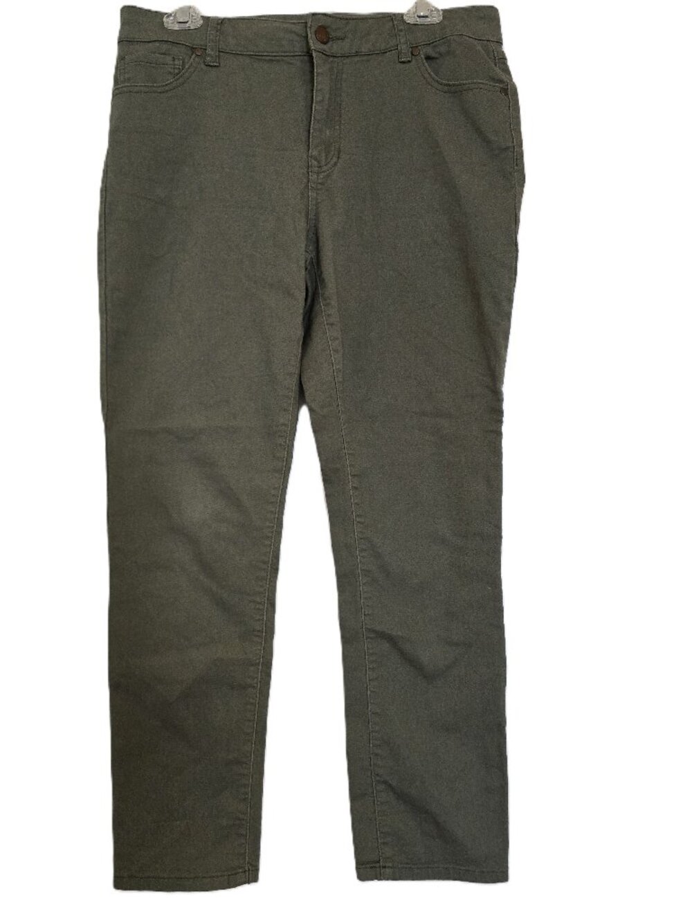 d. jeans Olive Green Straight Leg Pants Size 12